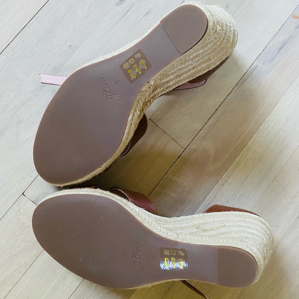 J.Crew Jute Wedge Espadrille Sandals in leather - Picture 7 of 8